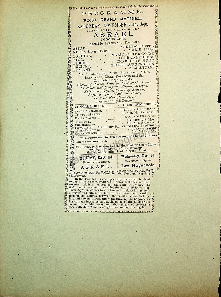 Opera Program Clip Album 1887-1919 - Image 31