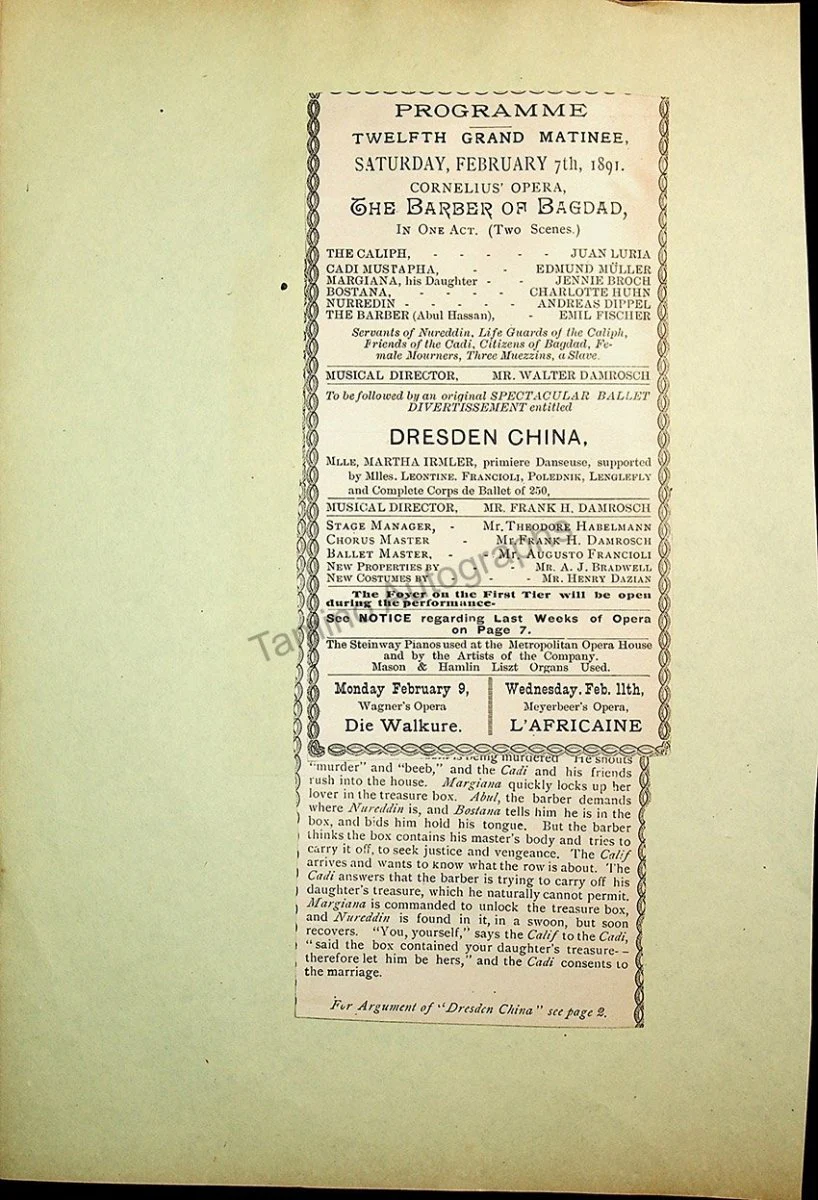 Opera Program Clip Album 1887-1919 - Image 32