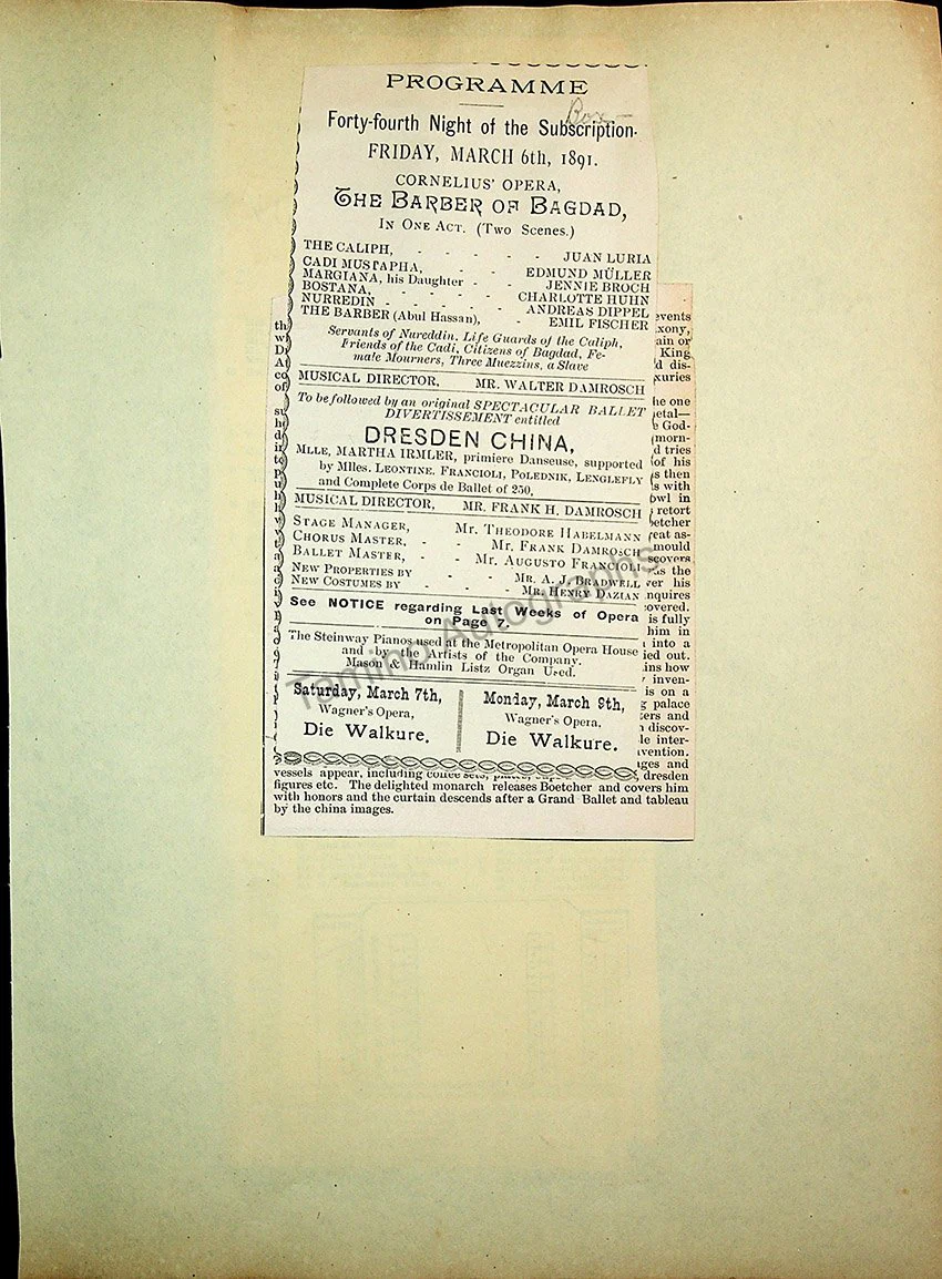 Opera Program Clip Album 1887-1919 - Image 33