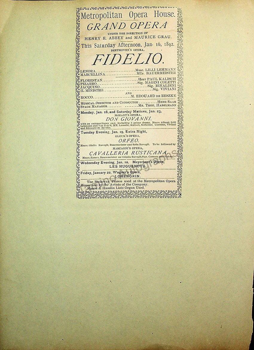Opera Program Clip Album 1887-1919 - Image 36