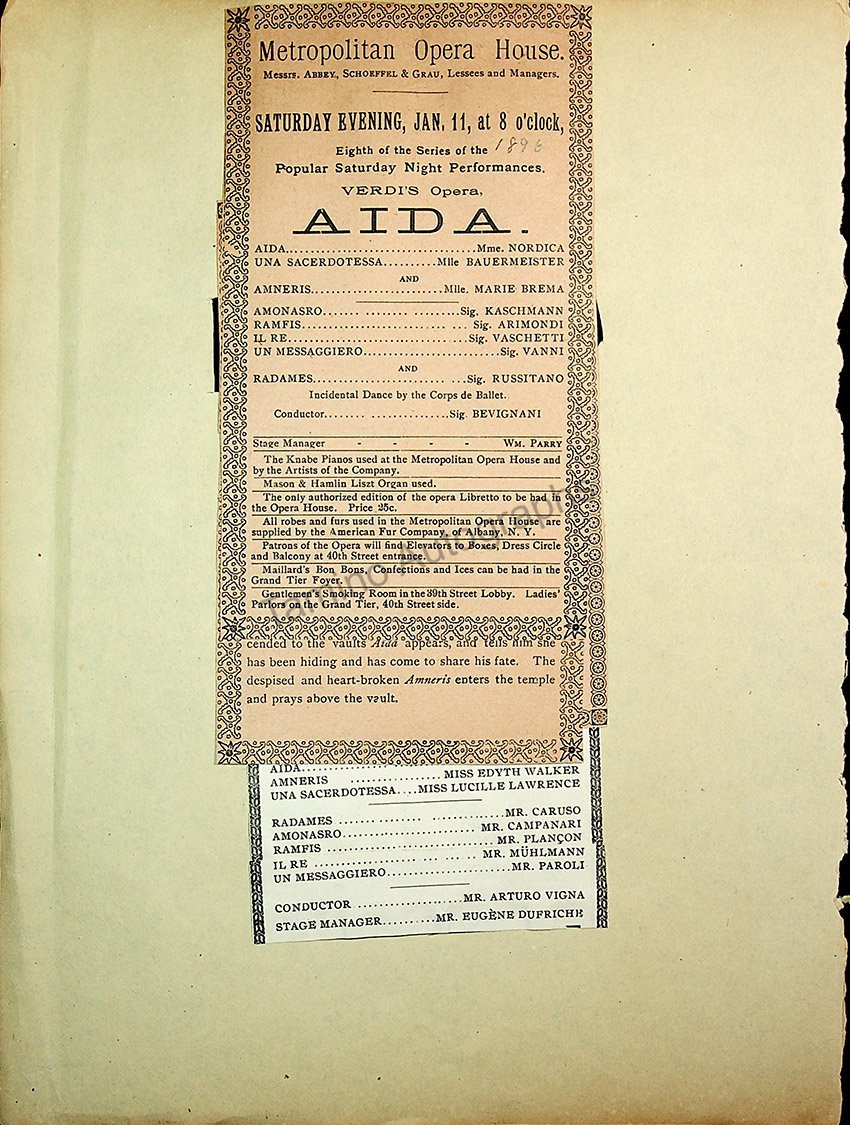 Opera Program Clip Album 1887-1919 - Image 40