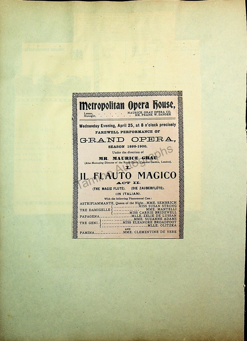 Opera Program Clip Album 1887-1919 - Image 42