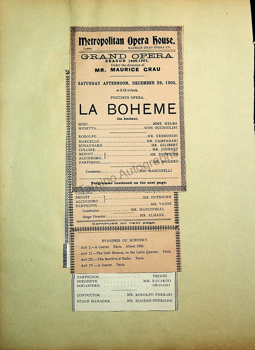 Opera Program Clip Album 1887-1919 - Image 44
