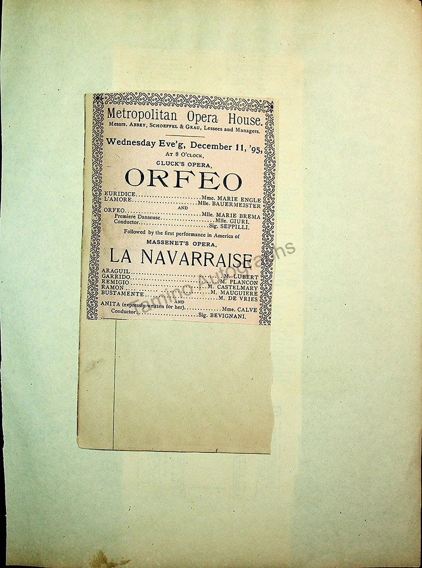 Opera Program Clip Album 1887-1919 - Image 50