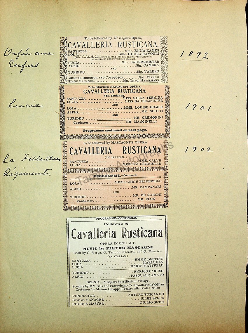 Opera Program Clip Album 1887-1919 - Image 56