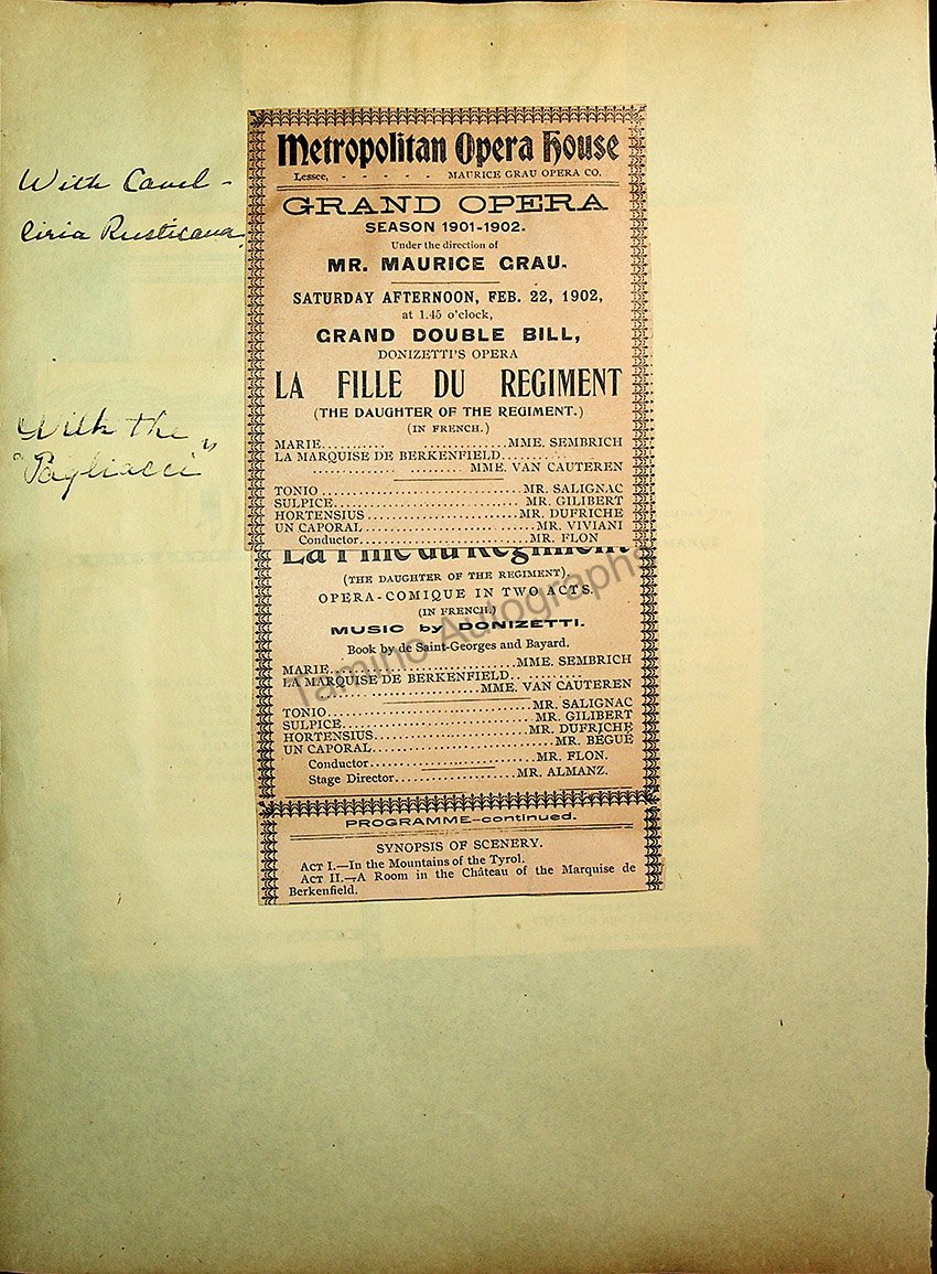 Opera Program Clip Album 1887-1919 - Image 57