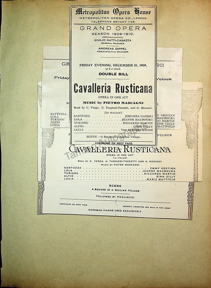 Opera Program Clip Album 1887-1919 - Image 58