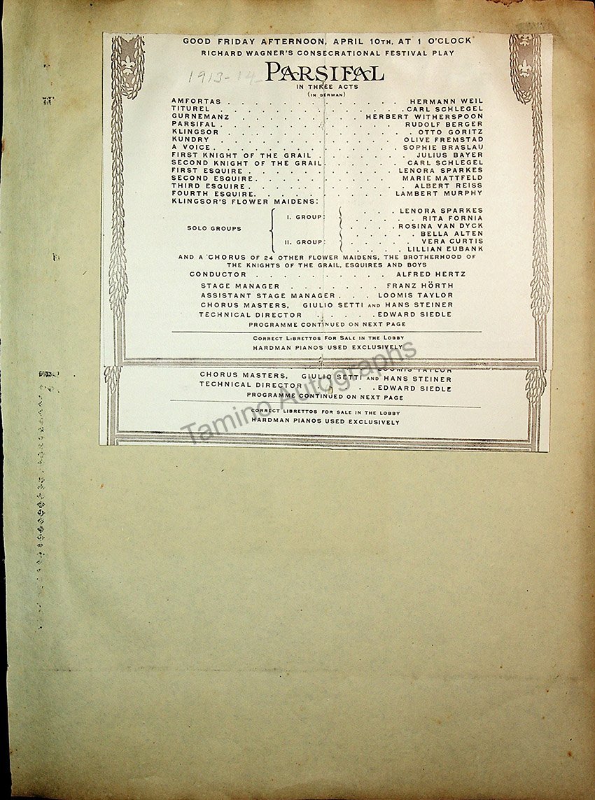 Opera Program Clip Album 1887-1919 - Image 63