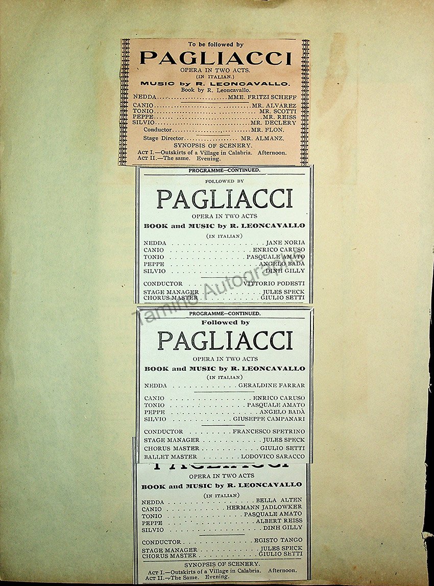 Opera Program Clip Album 1887-1919 - Image 65