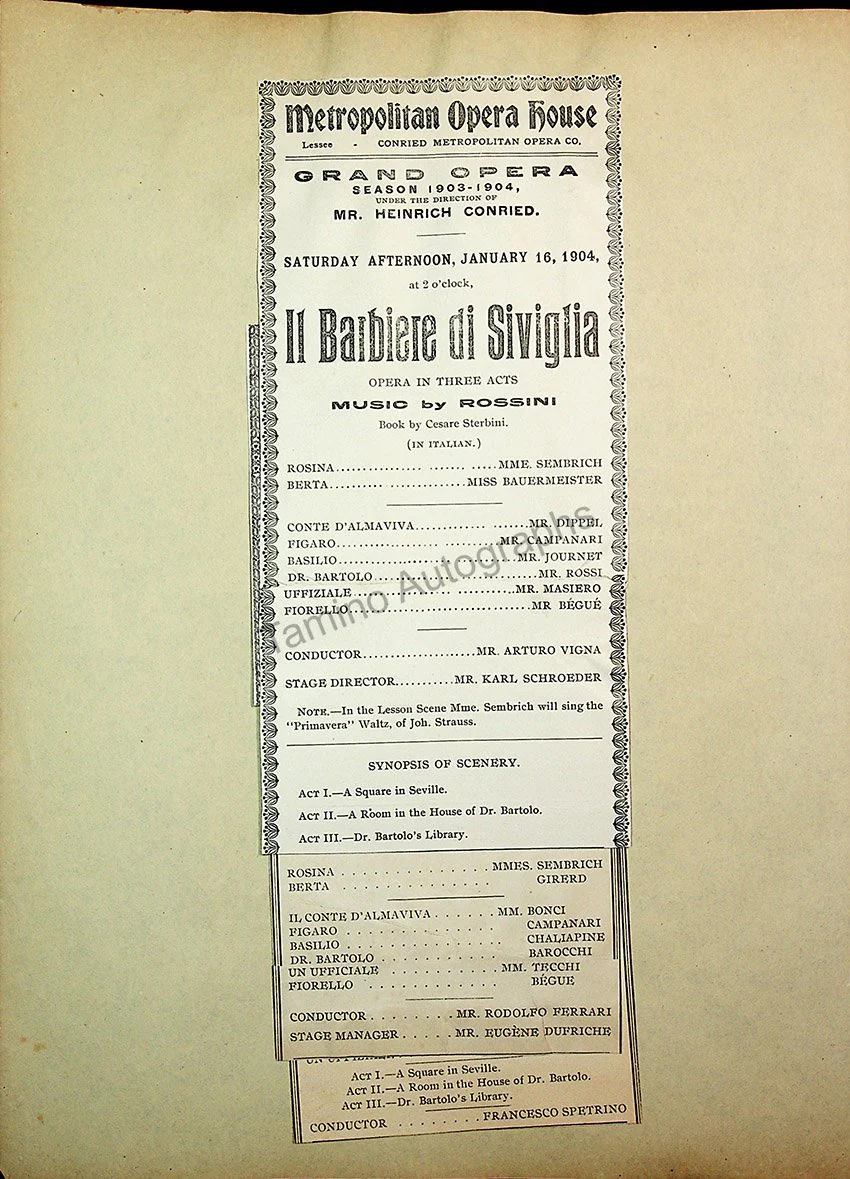 Opera Program Clip Album 1887-1919 - Image 69
