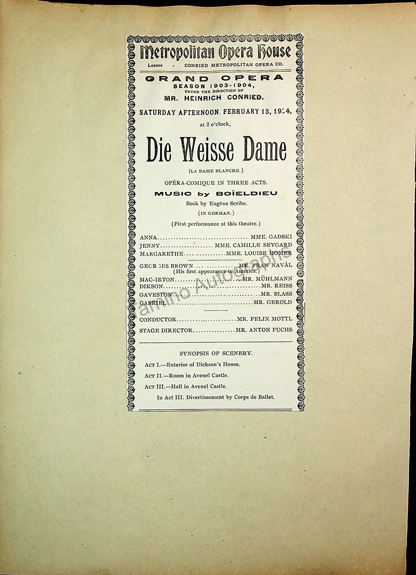 Opera Program Clip Album 1887-1919 - Image 71