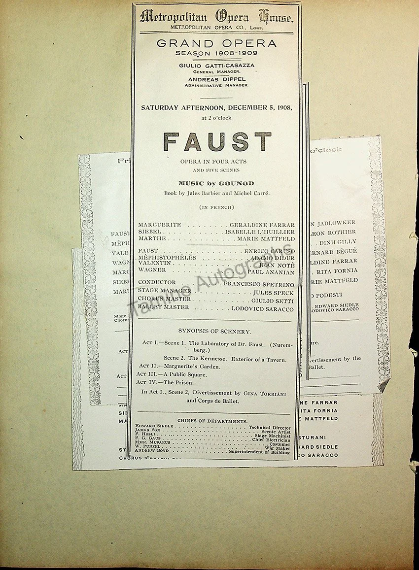 Opera Program Clip Album 1887-1919 - Image 84