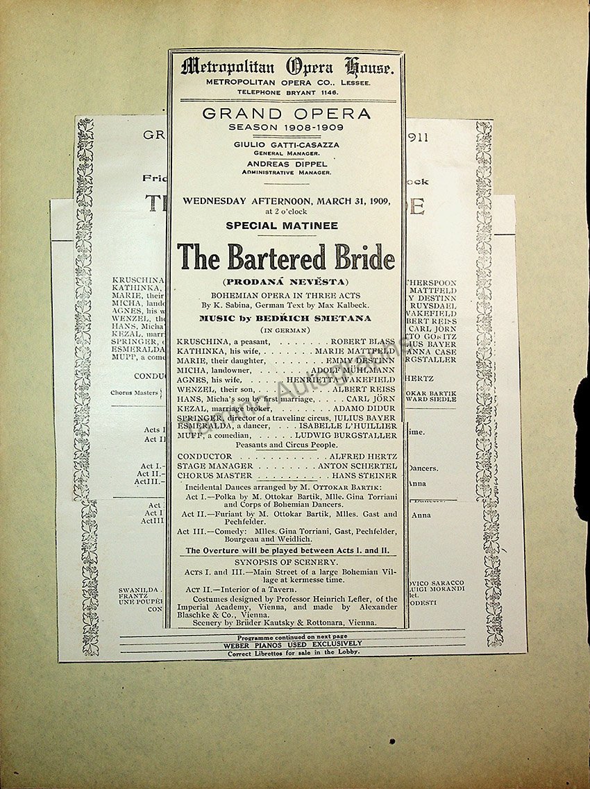 Opera Program Clip Album 1887-1919 - Image 85