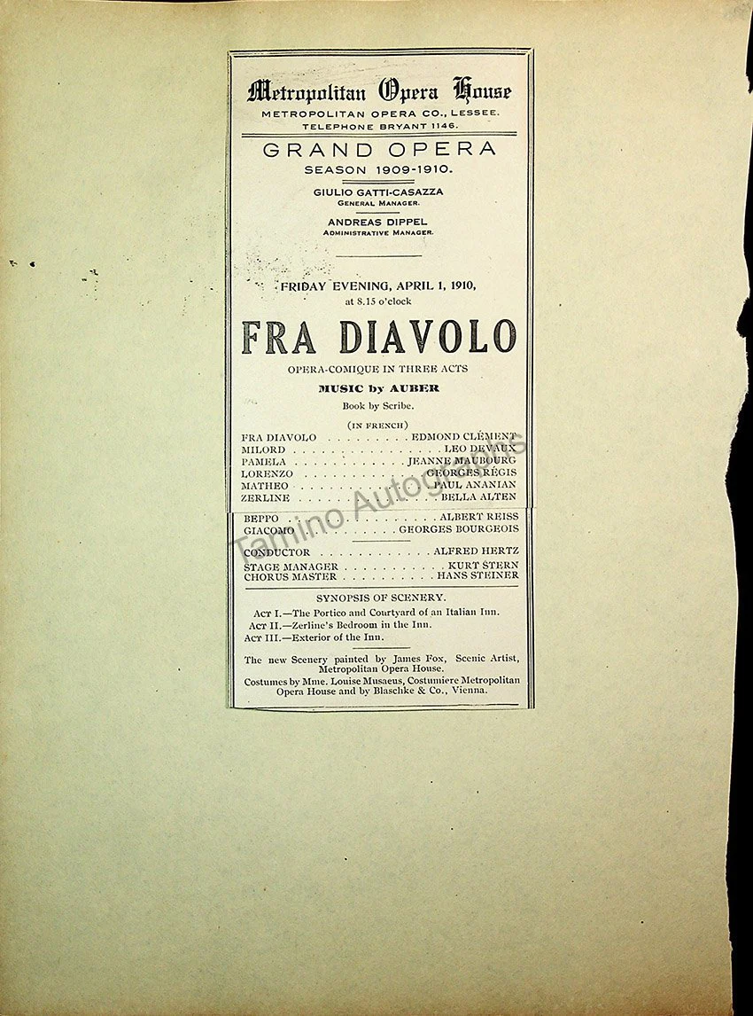 Opera Program Clip Album 1887-1919 - Image 87