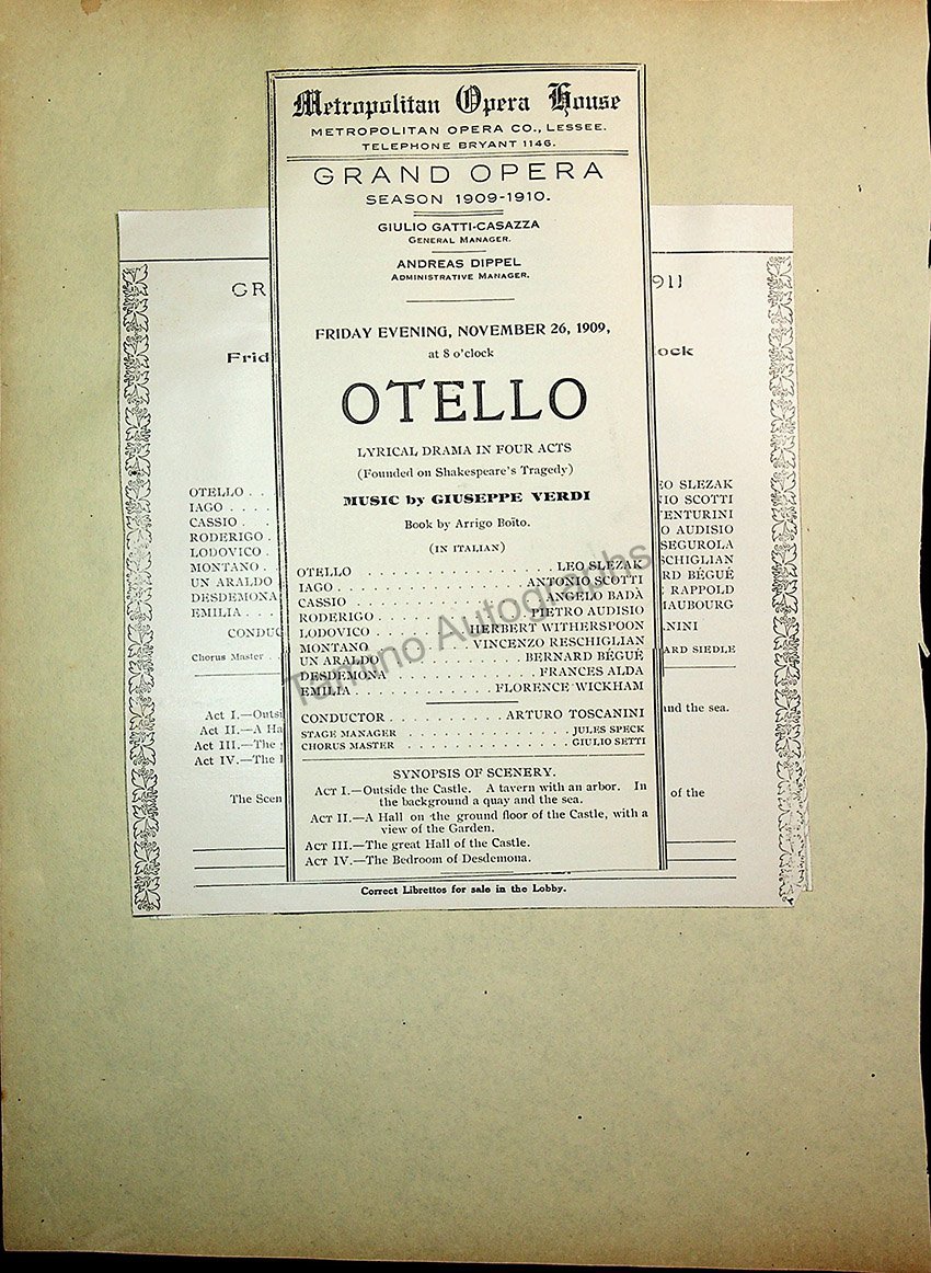 Opera Program Clip Album 1887-1919 - Image 88