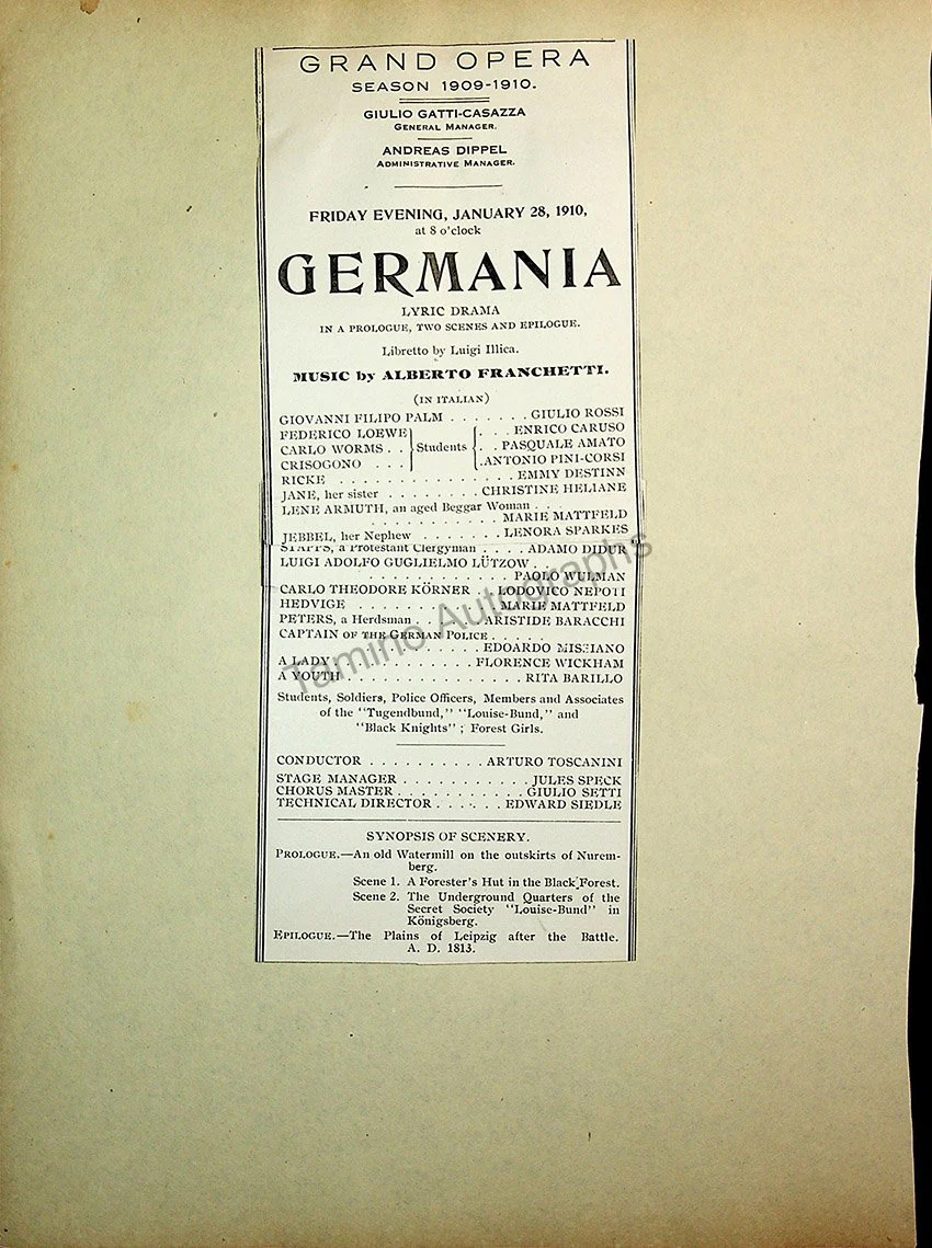 Opera Program Clip Album 1887-1919 - Image 89