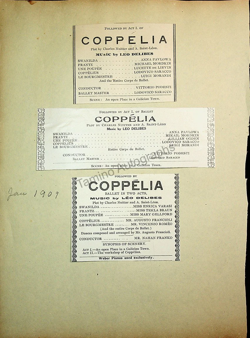 Opera Program Clip Album 1887-1919 - Image 91