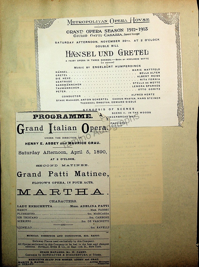 Opera Program Clip Album 1887-1919 - Image 93