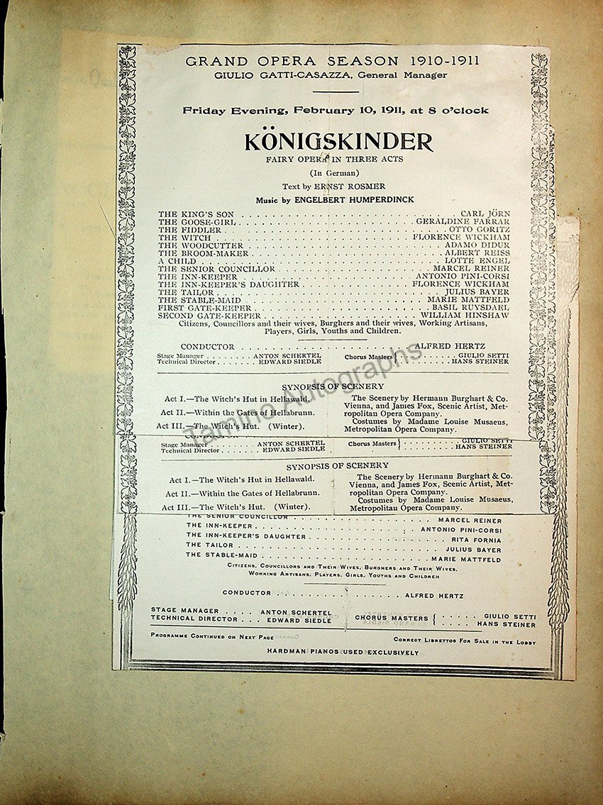 Opera Program Clip Album 1887-1919 - Image 94