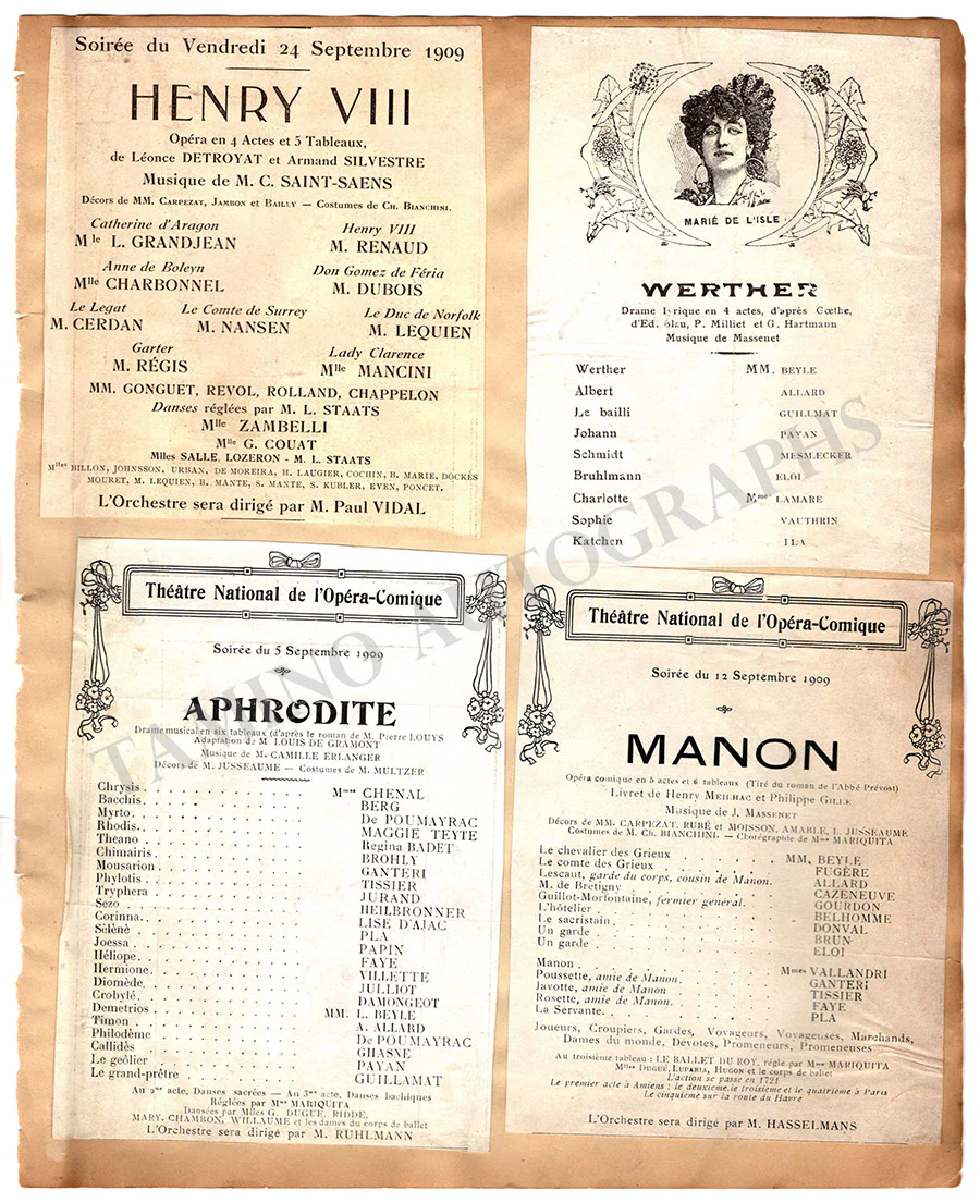 Opera Unsigned Program Clips - Set of 48 Pages - Image 36
