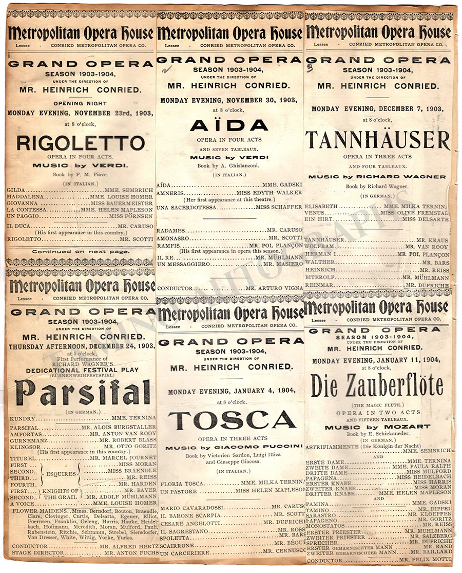 Opera Unsigned Program Clips - Set of 48 Pages - Image 9
