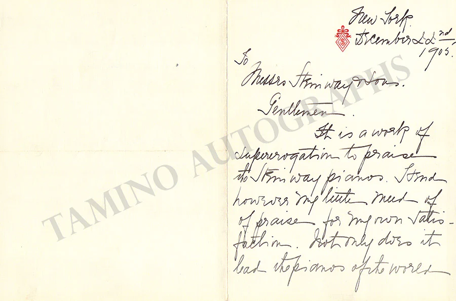 Opera Singers - Collection of 54 Autograph Letters to Steinway & Sons Pianos - Image 11