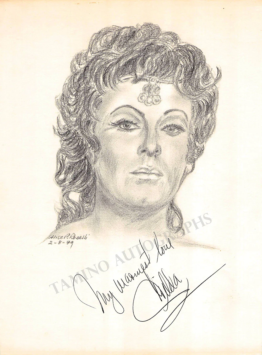Opera Singers - Collection of 65 Signed Drawings - Image 14