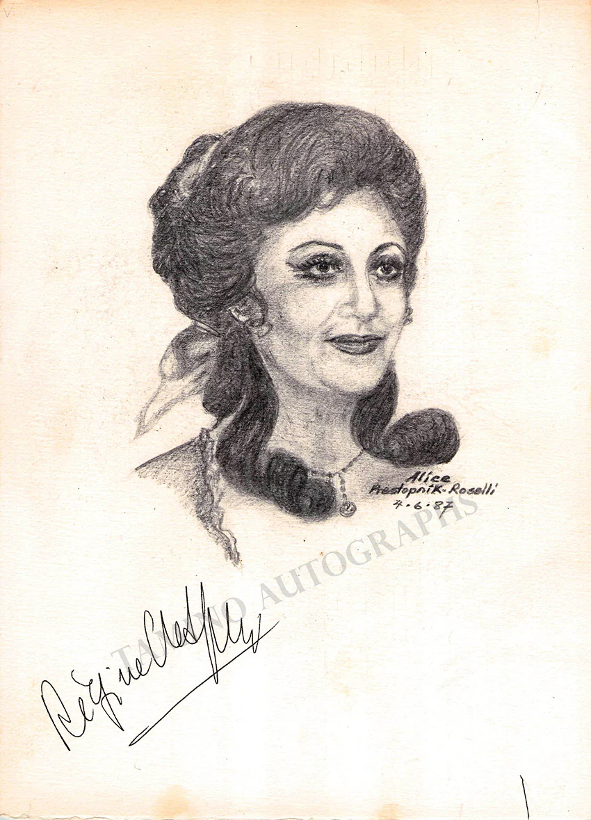 Opera Singers - Collection of 65 Signed Drawings - Image 46