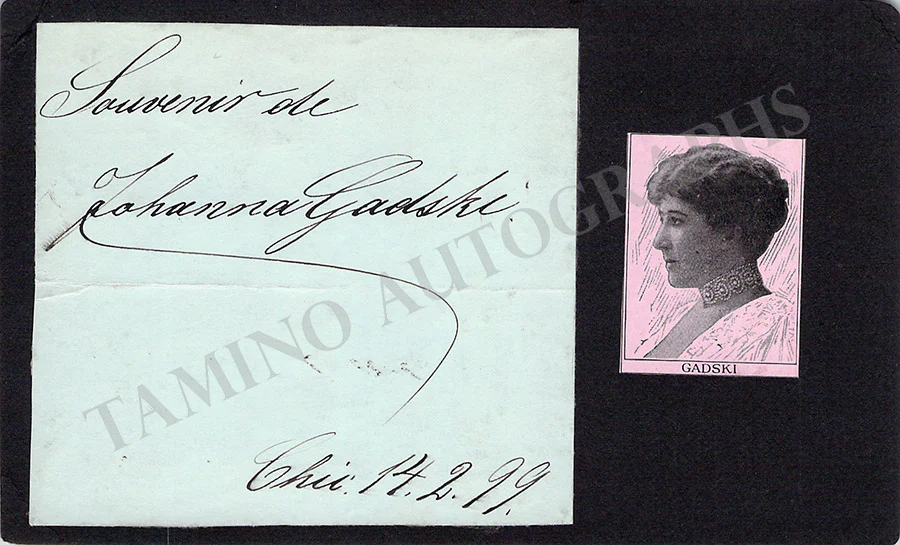 Opera Singers - Signatures Late 1800s-1910 (Lot 3) - Image 7