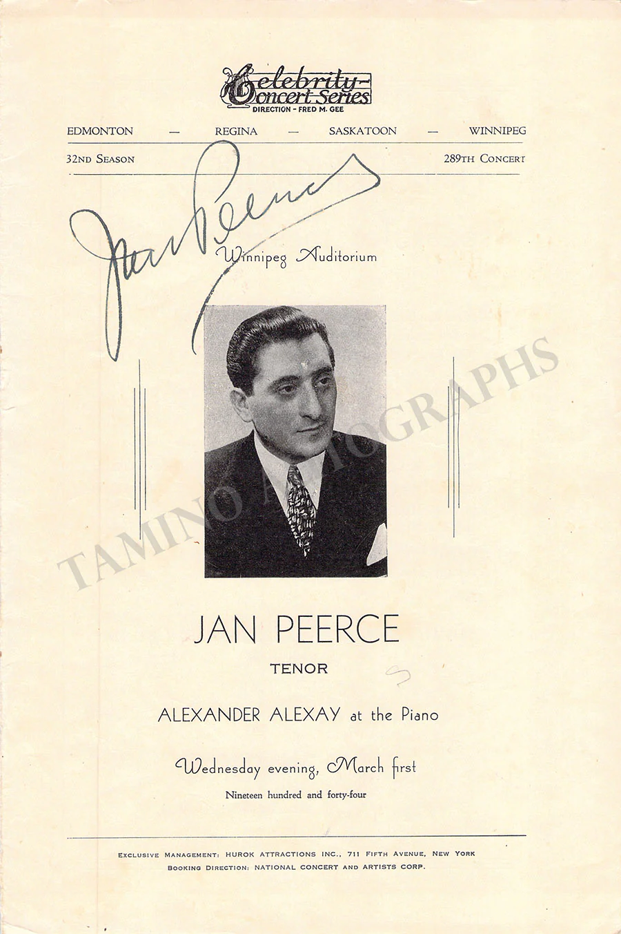 Opera Singers - Signed Program Covers 1943-1946 - Image 4