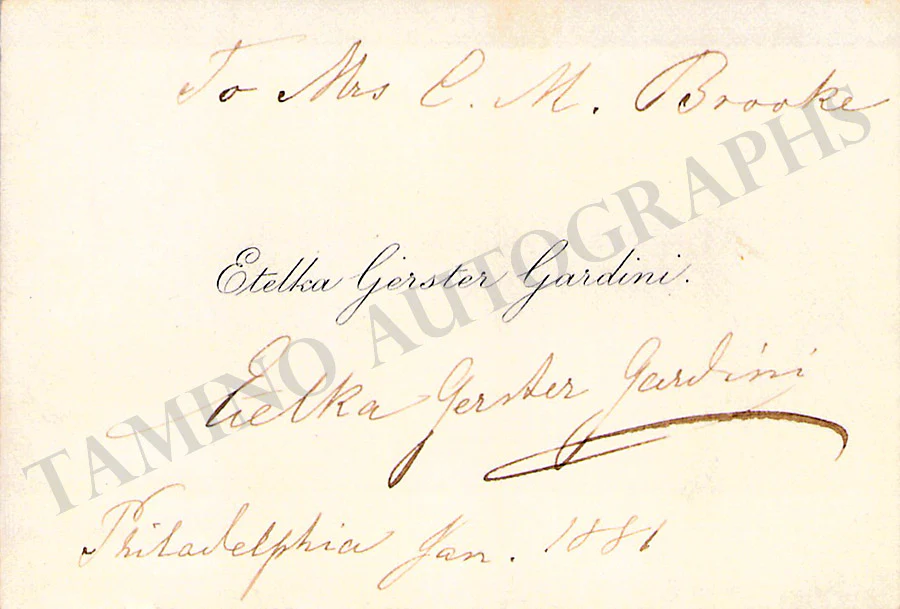 Opera Singers - Signed Vintage Visiting Cards (E - H) - Image 102