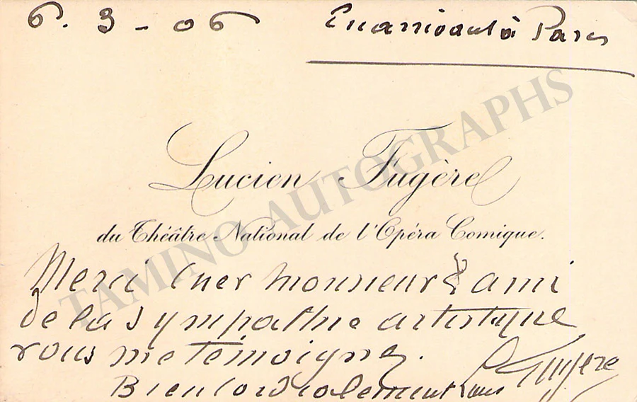 Opera Singers - Signed Vintage Visiting Cards (E - H) - Image 17