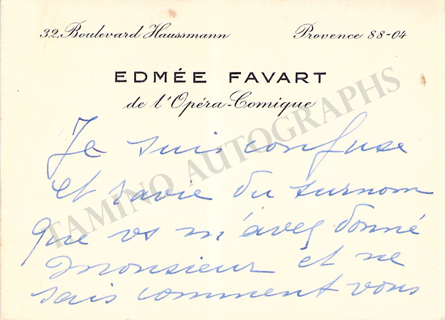 Opera Singers - Signed Vintage Visiting Cards (E - H) - Image 20