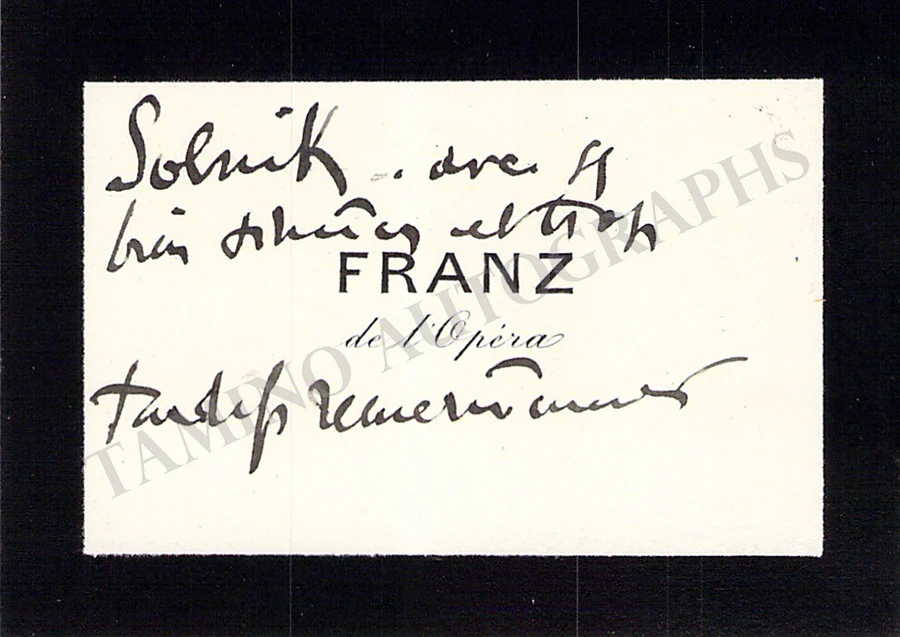 Opera Singers - Signed Vintage Visiting Cards (E - H) - Image 25