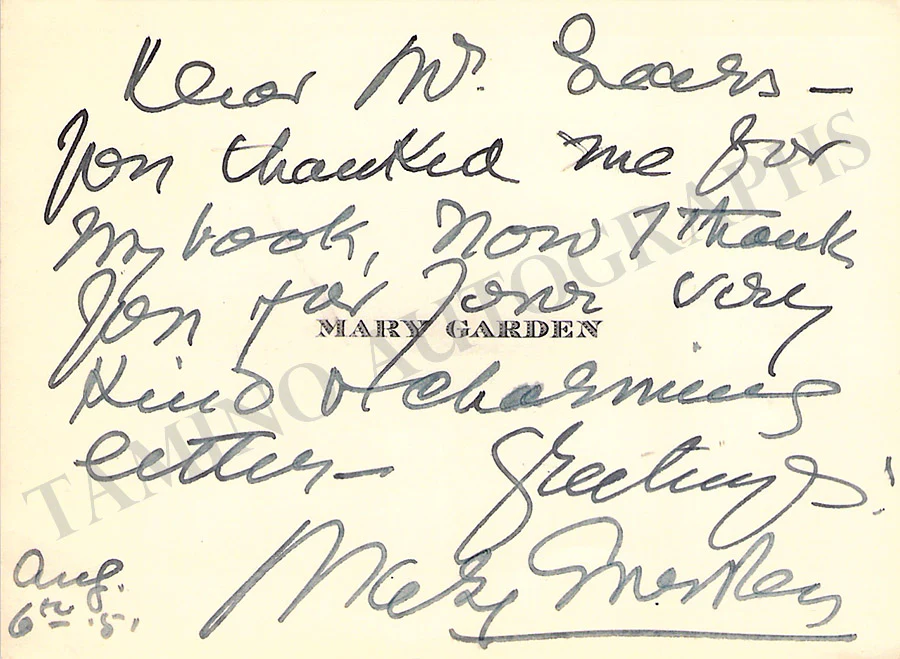 Opera Singers - Signed Vintage Visiting Cards (E - H) - Image 46