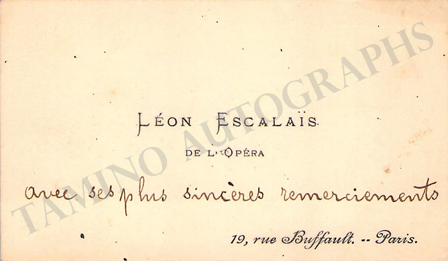 Opera Singers - Signed Vintage Visiting Cards (E - H) - Image 63