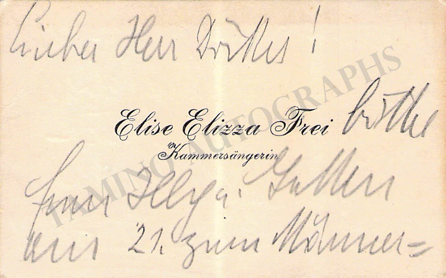 Opera Singers - Signed Vintage Visiting Cards (E - H) - Image 7