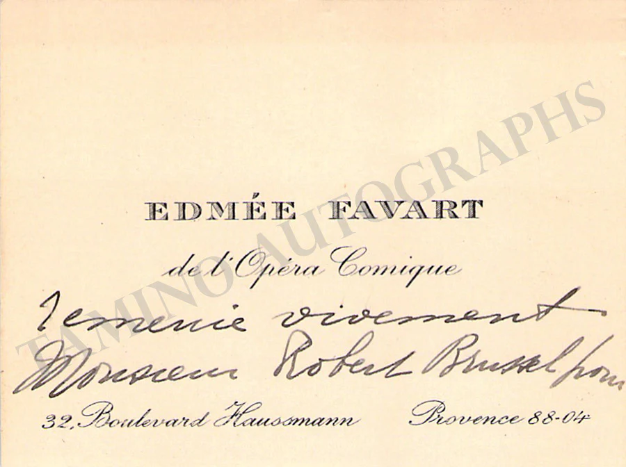 Opera Singers - Signed Vintage Visiting Cards (E - H) - Image 75