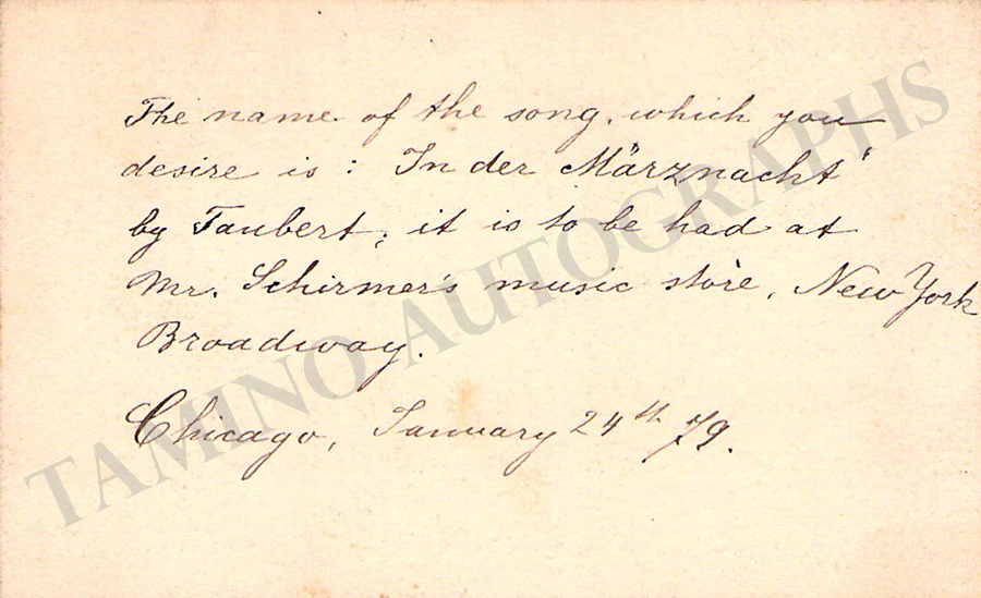 Opera Singers - Signed Vintage Visiting Cards (E - H) - Image 82