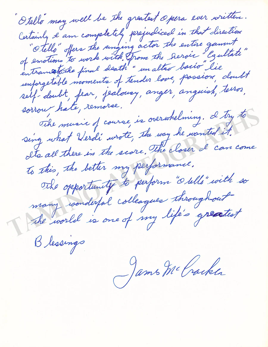 Opera Singers - Collection of 5 Autograph Essays - Image 2