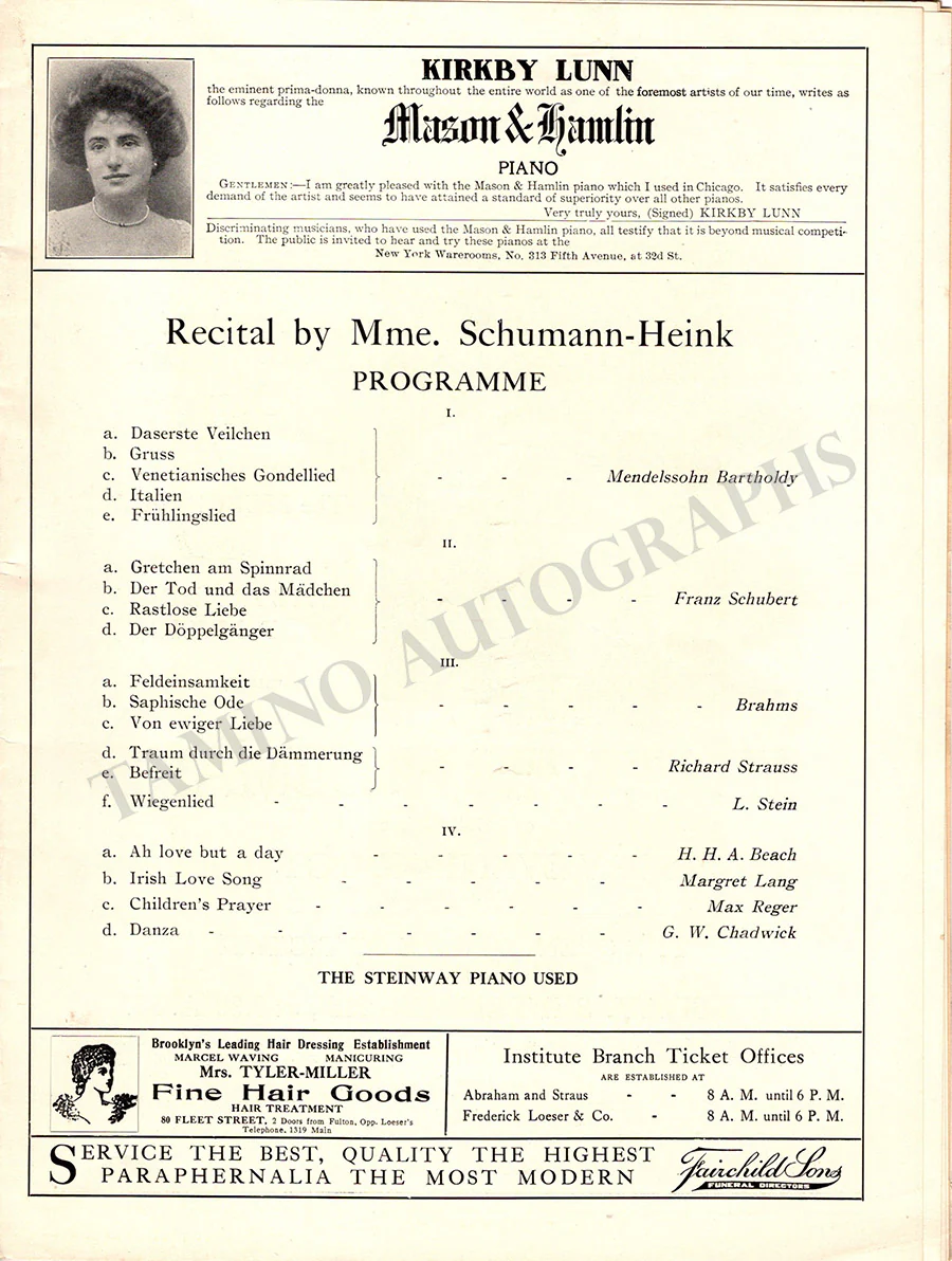 Opera Singers - Lot of 15 Unsigned Programs Recital - Image 10