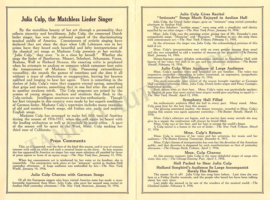 Opera Singers - Lot of 15 Unsigned Programs Recital - Image 18