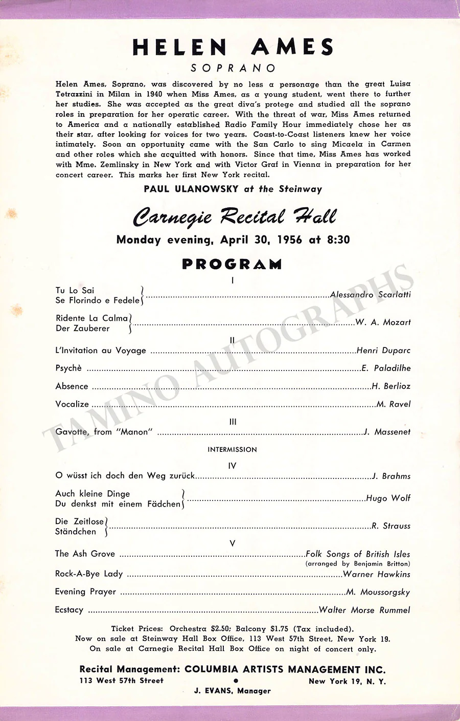 Opera Singers - Lot of 240+ Playbills - Image 217