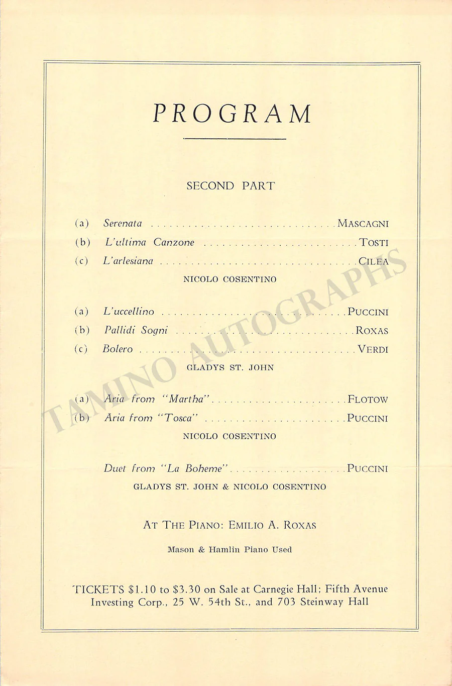 Opera Singers - Lot of 240+ Playbills - Image 238