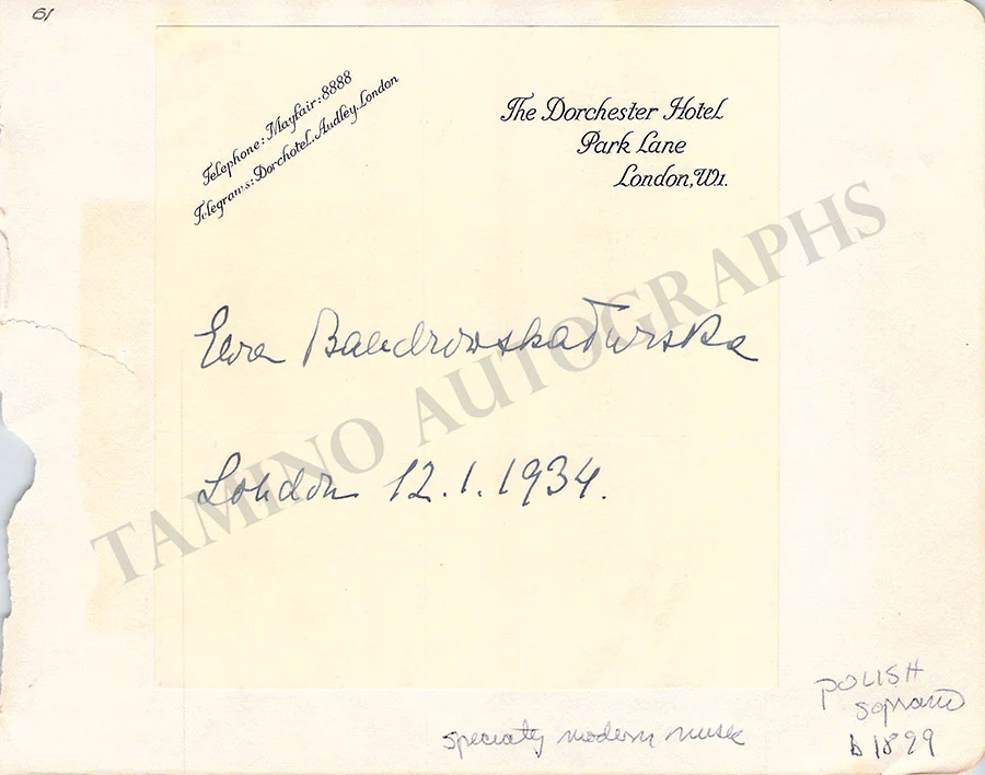 Opera Singers - Signatures 1930s - 1940s (Lot 3) - Image 52