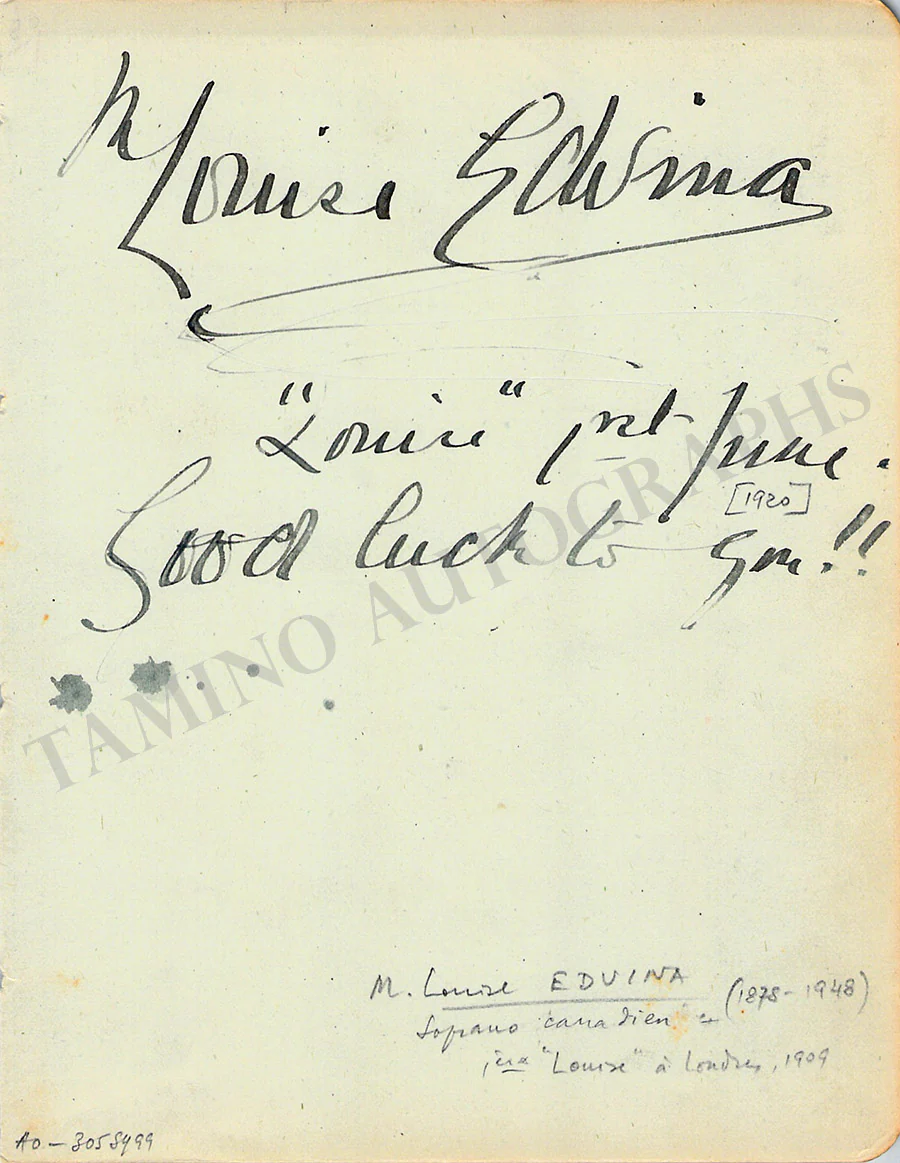 Opera Singers - Set of 8 Signed Album Pages - Image 5