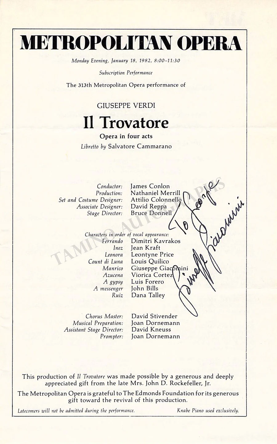 Opera Singers Signed Cast Pages – Lot of 86 - Image 21