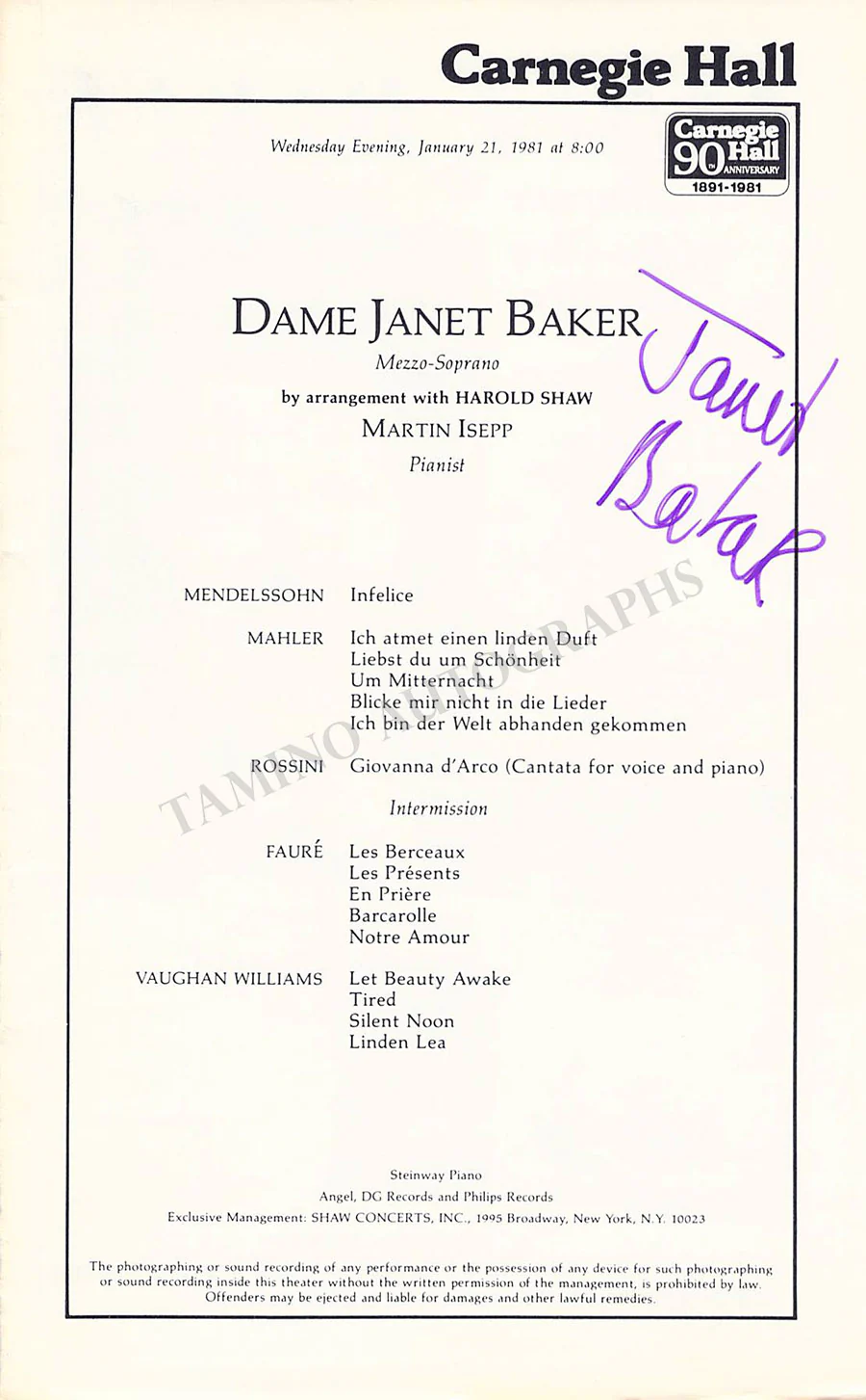 Opera Singers Signed Cast Pages – Lot of 86 - Image 31