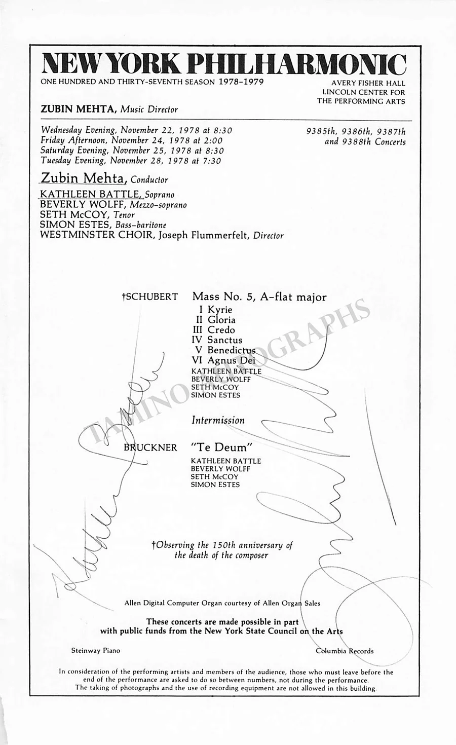 Opera Singers Signed Cast Pages – Lot of 86 - Image 39