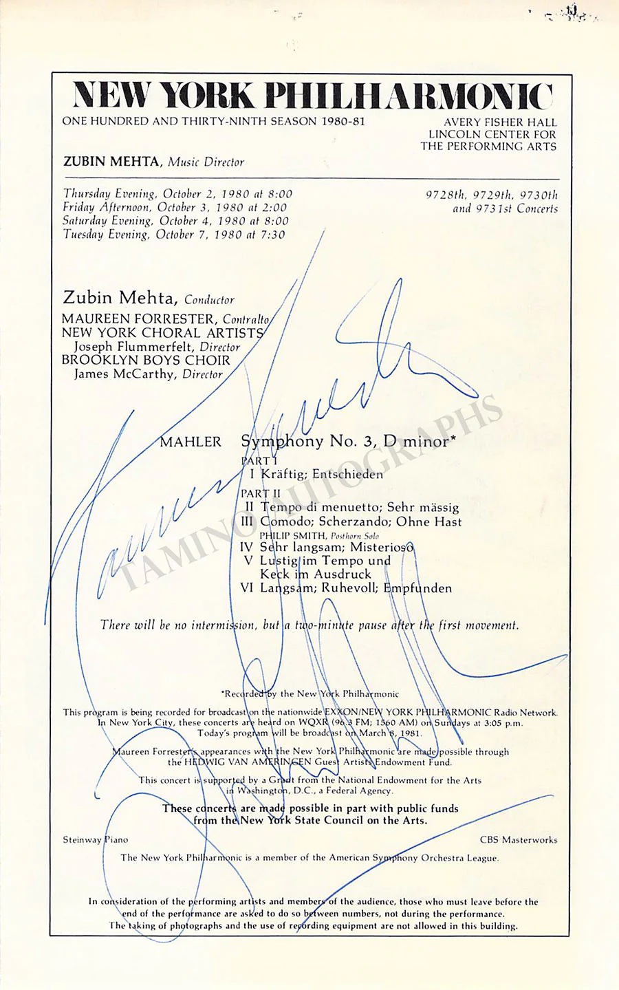 Opera Singers Signed Cast Pages – Lot of 86 - Image 64